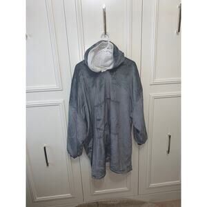 Unbranded Wearable Blanket Hoodie Unisex One Size Gray‎ Sherpa Robe